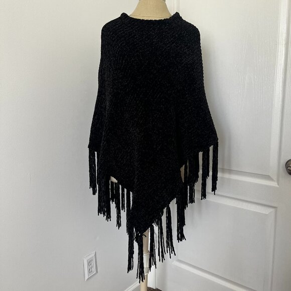 NWT Ellen Tracy Chenille Poncho S/M - Picture 1 of 3